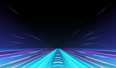 Road speed motion light effect background