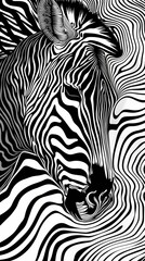 Fototapeta premium Abstract line art - zebra print abstract background