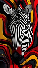 Abstract line art - zebra print abstract background