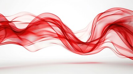 Abstract red wave. Design element. Business presentation layout, abstract red smoke wave on white background, abstract red smoke wave