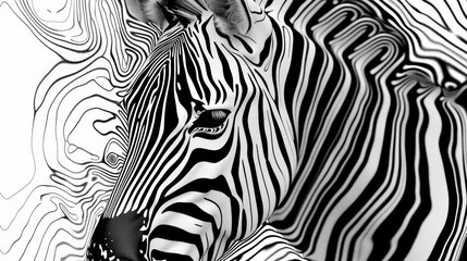 Obraz premium Abstract line art - zebra print abstract background