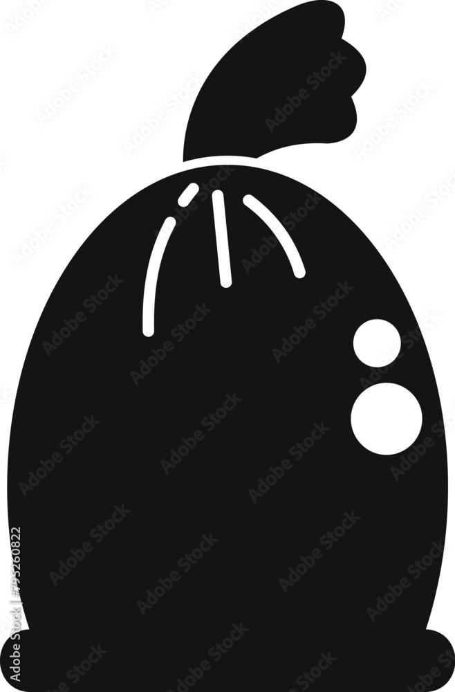 Poster sack carry garbage icon simple vector. clean recycle. full cleanup bio