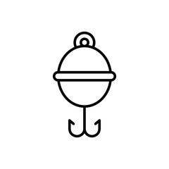 Fish Bait outline icons, minimalist vector illustration ,simple transparent graphic element .Isolated on white background