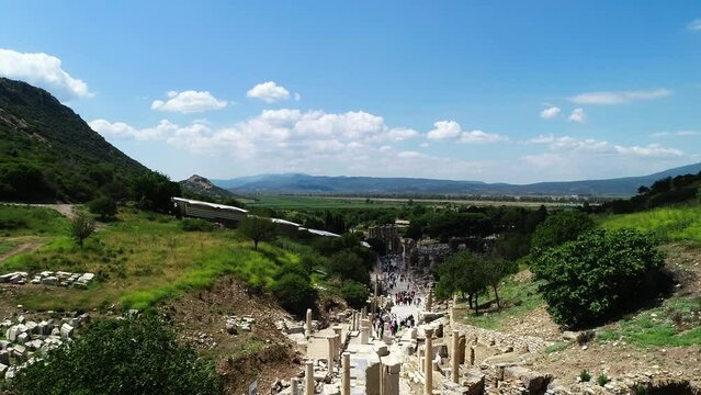 Aerial view of the ancient city of ephesus - Efes