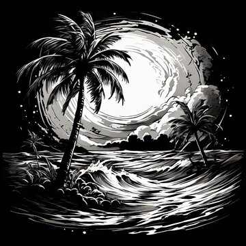 a Dramatic Tornado or typoon, t-shirt graphic