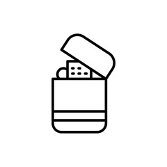 Lighter outline icons, minimalist vector illustration ,simple transparent graphic element .Isolated on white background