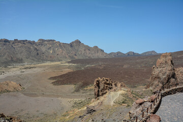 Volcanic landscape in El Teide National Park on Tenerife, Spain