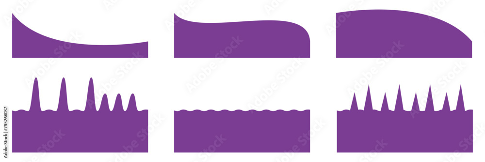 Poster bottom border shape and separator for website design. isolated vector template for website, app, pos