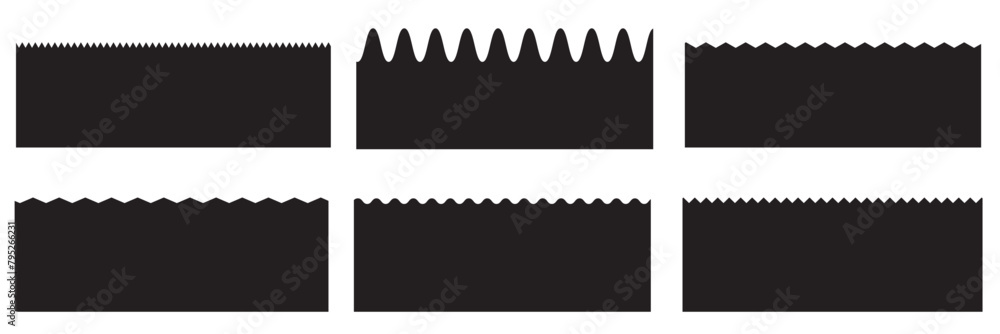 Poster bottom border shape and separator for website design. isolated vector template for website, app, pos