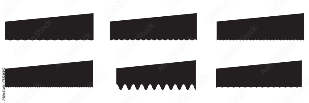 Poster bottom border shape and separator for website design. isolated vector template for website, app, pos
