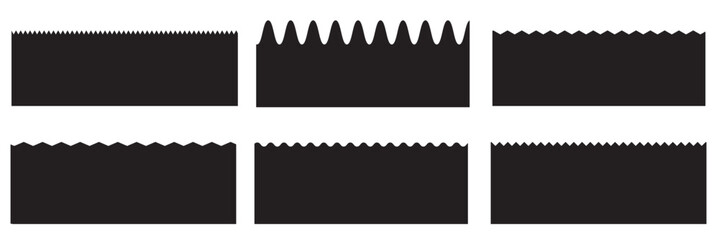 Bottom border shape and separator for website design. Isolated vector template for website, app, poster, banner.. isolated on white background. EPS 10