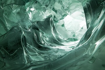 Abstract Green Crystal Texture Background