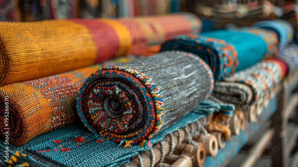 Poster the intricacy and skill involved in creating artisan textiles