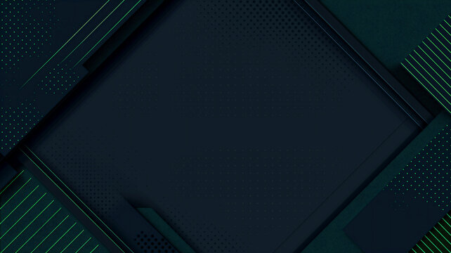 Black background with dark grey and green lines, creating an abstract pattern