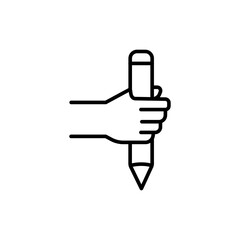 Pencil outline icons, minimalist vector illustration ,simple transparent graphic element .Isolated on white background