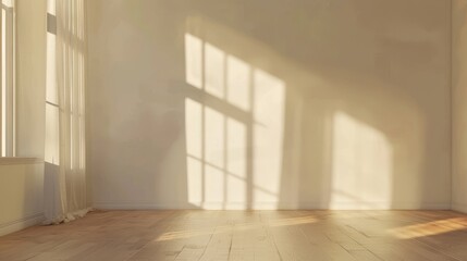 Light and shadow play in an open space, suitable for purity and calmness.