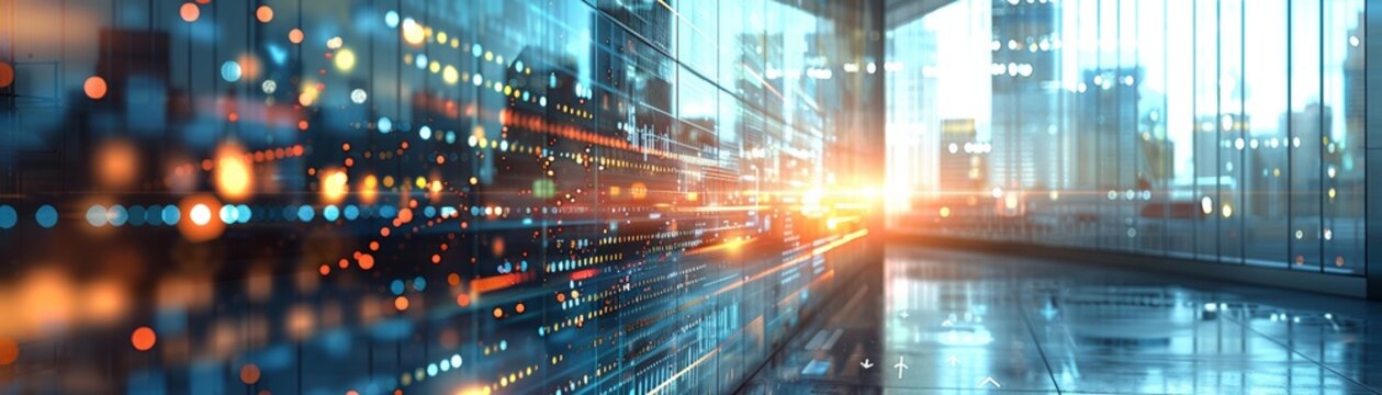 Illustrate the effortless incorporation of electronic advancements in a corporate environment