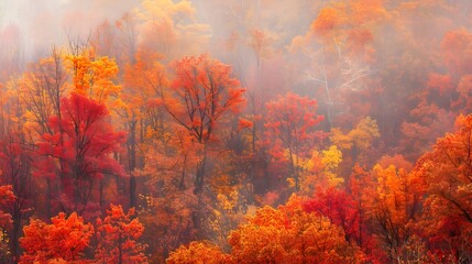 Enchanting Autumn Wonderland A Mystical Forest in Full Seasonal Splendor