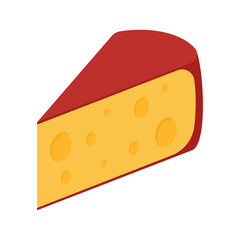 Grocery Food simple objects. Cheese cartoon flat vector