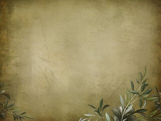 Olive background paper with old vintage texture antique grunge textured design, old distressed parchment blank empty with copy space for product 
