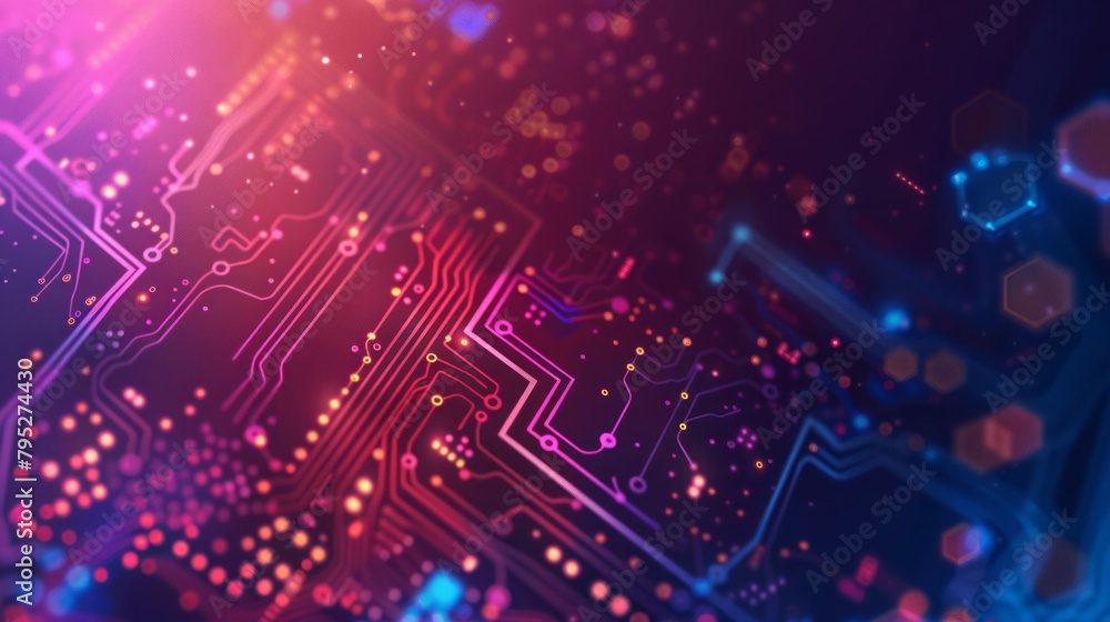 Poster circuit board technology modern abstract illustration tech background with space for your copy.