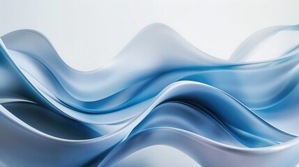 Business wave corporate background, abstract blue waves, weaving and flowing on a fabric canvas - obrazy, fototapety, plakaty