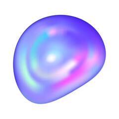 Abstract blue figure for banner or website design. Air bubble for modern creative illustration.