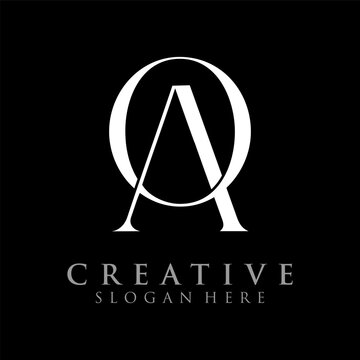 Initial Letter AO Logo Design vector Template Illustration Creative Abstract