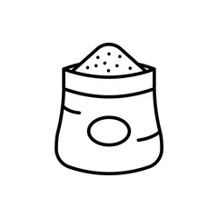 Salt pack outline icons, minimalist vector illustration ,simple transparent graphic element .Isolated on white background