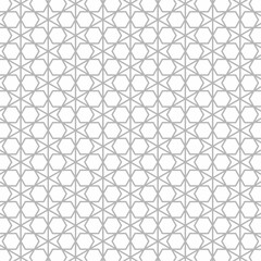 Seamless geometric pattern, repeating monochrome vector pattern design, on white background