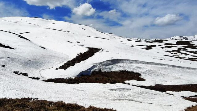 snow covered mountains and blue sky, Bingol Turkey