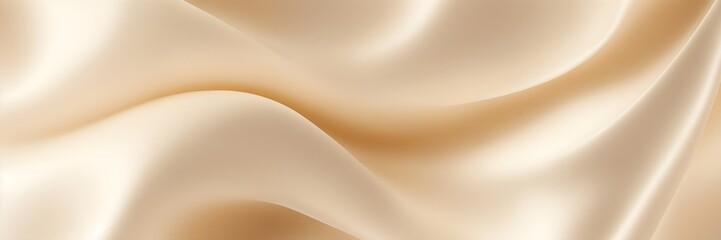 Soft silk satin waves background. Creamy fabric texture with smooth and elegant curves.