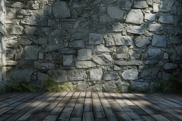 Empty stone wall stage architecture backgrounds building.