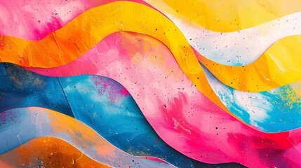 Vibrant Paint Strokes and Splashes Artwork