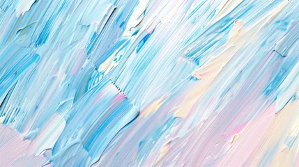 Deurstickers Textured pastel paint strokes in soft blue and pink, great for artistic backgrounds. © mashimara