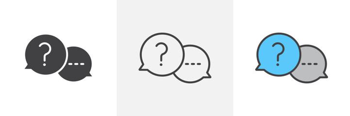 Comment and Question Icons for FAQ and Inquiry Purposes