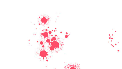 Ink drops and splashes. Blotter spots, liquid paint drip drop splash and ink splatter. Artistic dirty grunge abstract spot. Illustration monochrome drip splash, splat messy inkblot