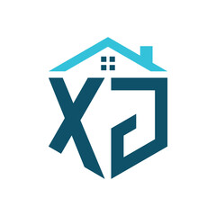 XJ House Logo Design Template. Letter XJ Logo for Real Estate, Construction or any House Related Business