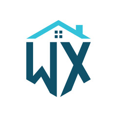WX House Logo Design Template. Letter WX Logo for Real Estate, Construction or any House Related Business