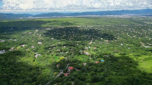 aerial view of san lorenzo in salta, argentina - mar 3th 2024