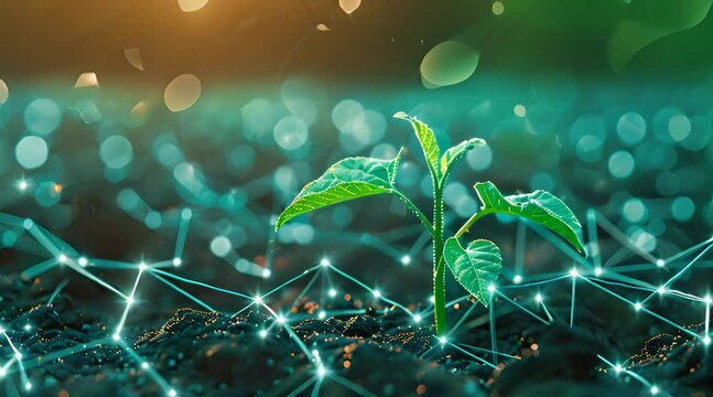 plant with technology molecul connection