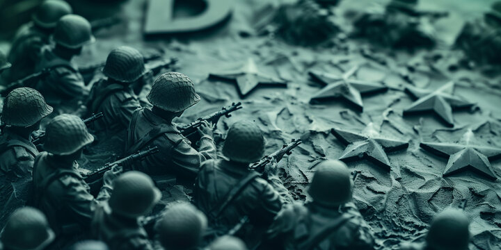 D-Day memorial. Spazio per testo o per immagini.