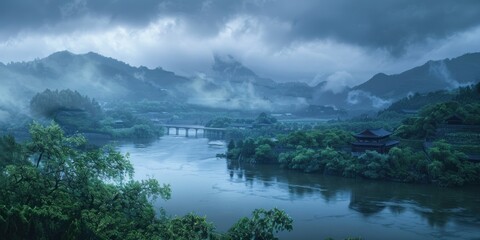 lake in the mountains