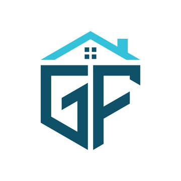 GF House Logo Design Template. Letter GF Logo for Real Estate, Construction or any House Related Business