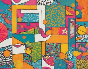 Retro pop art rainbow
