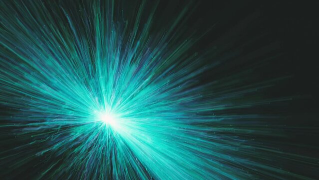 Shockwave Explosion Freeze Background/ Animation of an abstract shockwave explosion background slow motion with fractal particles shining and depth of field