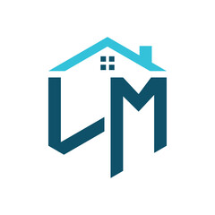 LM House Logo Design Template. Letter LM Logo for Real Estate, Construction or any House Related Business