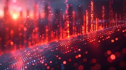 Fototapeta premium Intricate Data Visualization of Dynamic Trading Patterns and Futuristic Financial Concepts