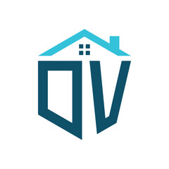 DV House Logo Design Template. Letter DV Logo for Real Estate, Construction or any House Related Business