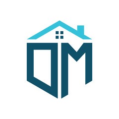 DM House Logo Design Template. Letter DM Logo for Real Estate, Construction or any House Related Business